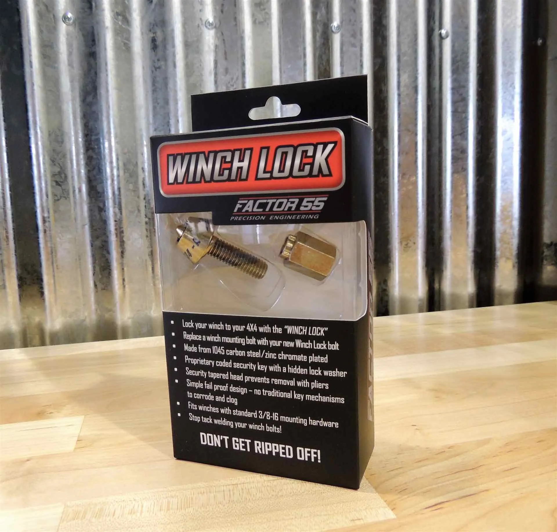 Winch Lock Bolt & Key Assembly 3/8-16 | Factor 55