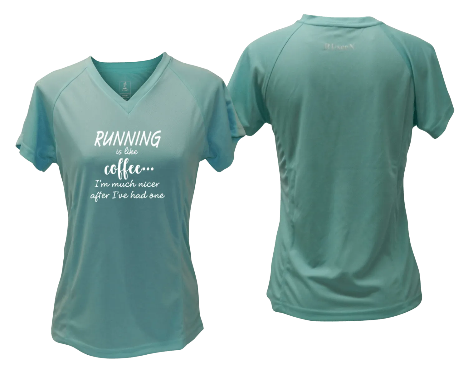 Women's Reflective Short Sleeve Shirt - Running is Like Coffee