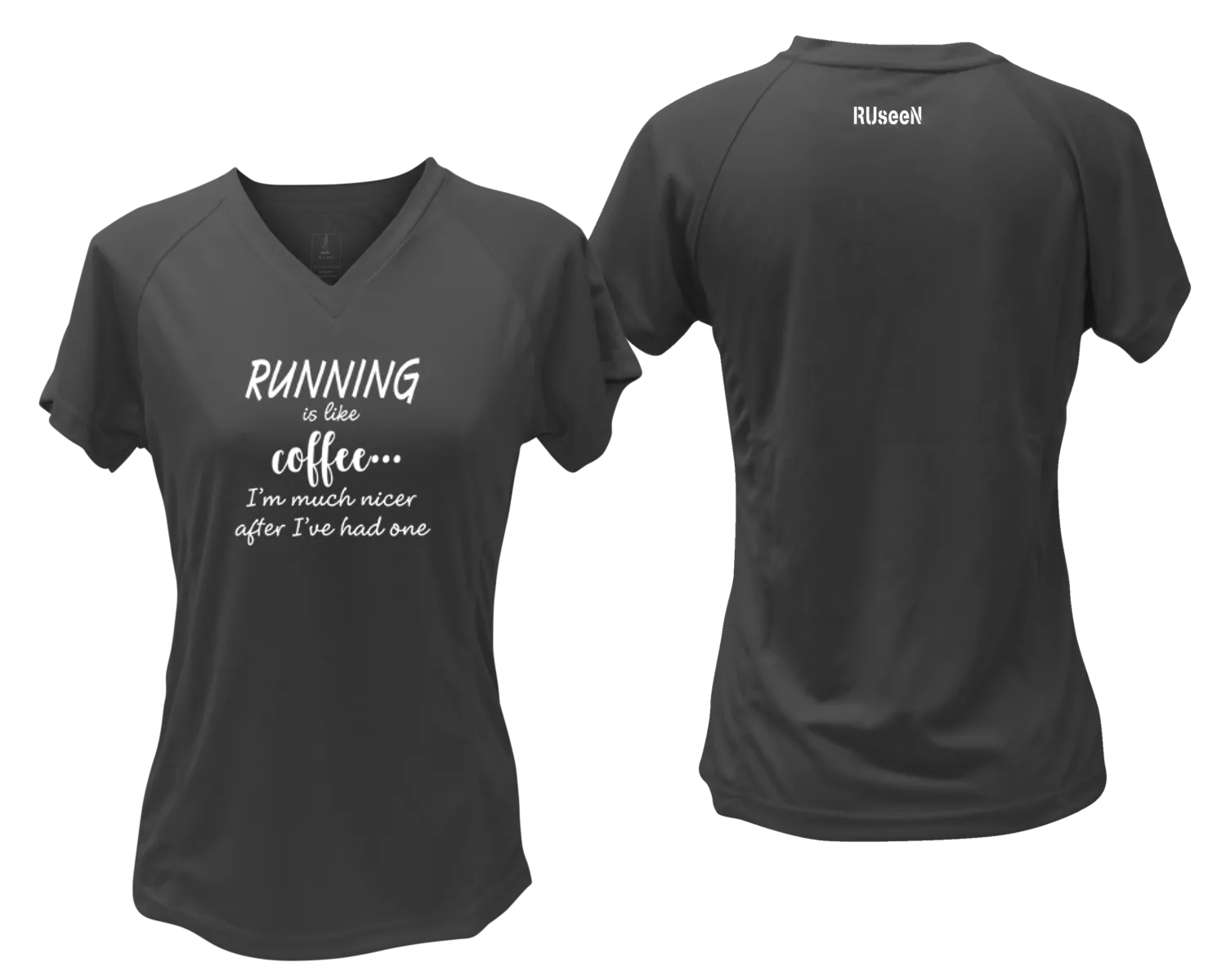 Women's Reflective Short Sleeve Shirt - Running is Like Coffee