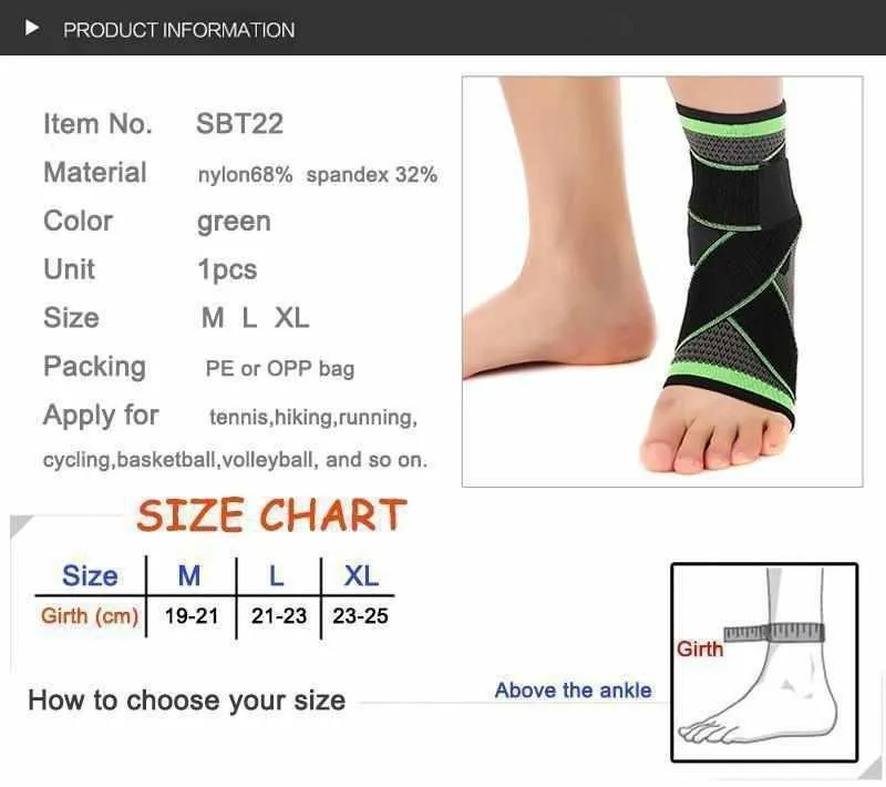 X Strap Ankle Brace With 3D Weaving Technology